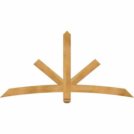 Ekena Millwork Alberta Rough Sawn Timber Gable Bracket, Western Red Cedar, 72"W x 36"H x 2"D x 4"F, 12/12 Pitch GBW072X36X0204ALB00RWR